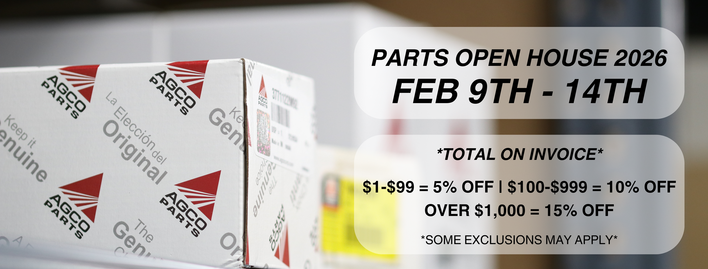 Image of the 2026 Parts Open House details